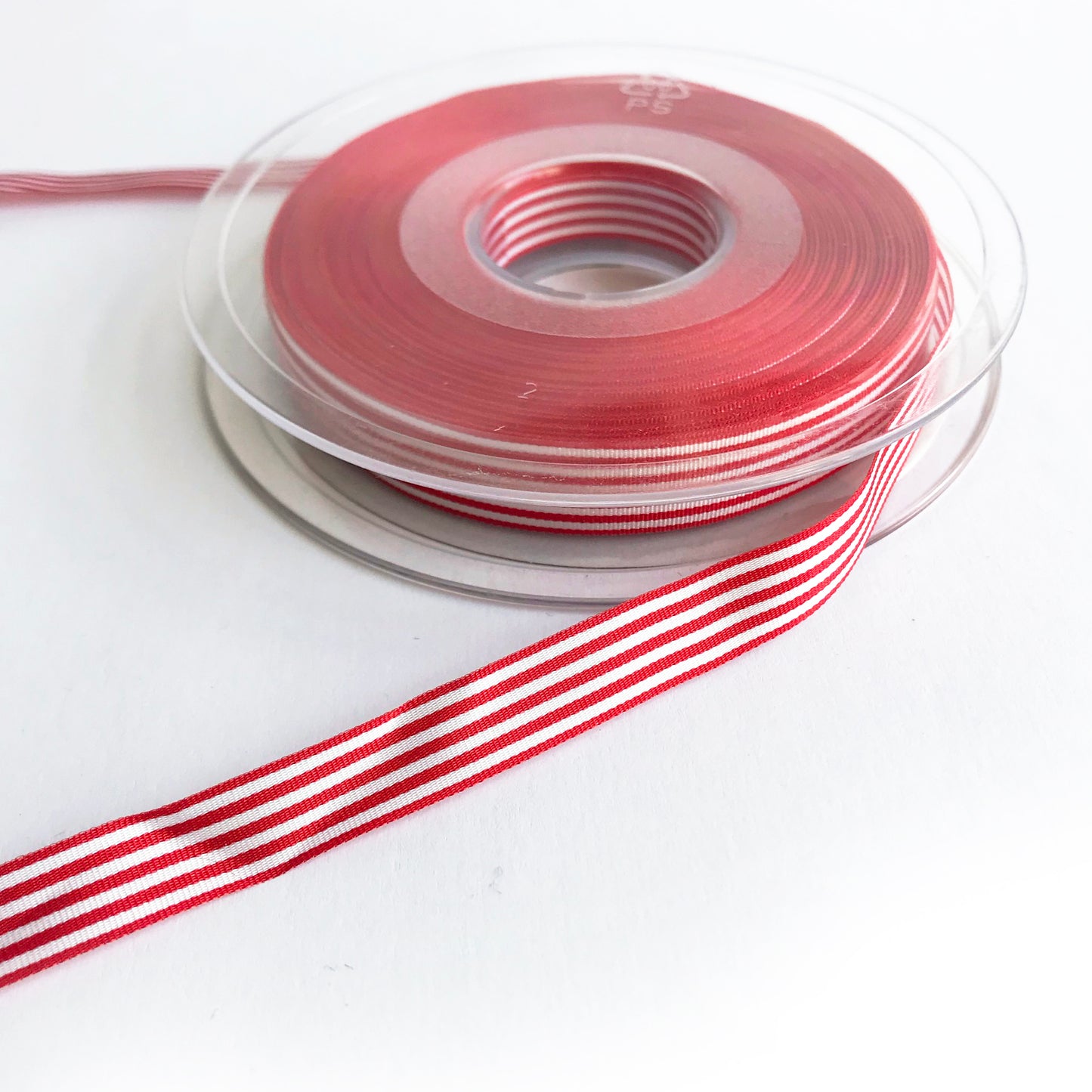 Red & White Stripe Ribbon | 3 Widths 9mm 16mm 25mm | Choose Length or Roll