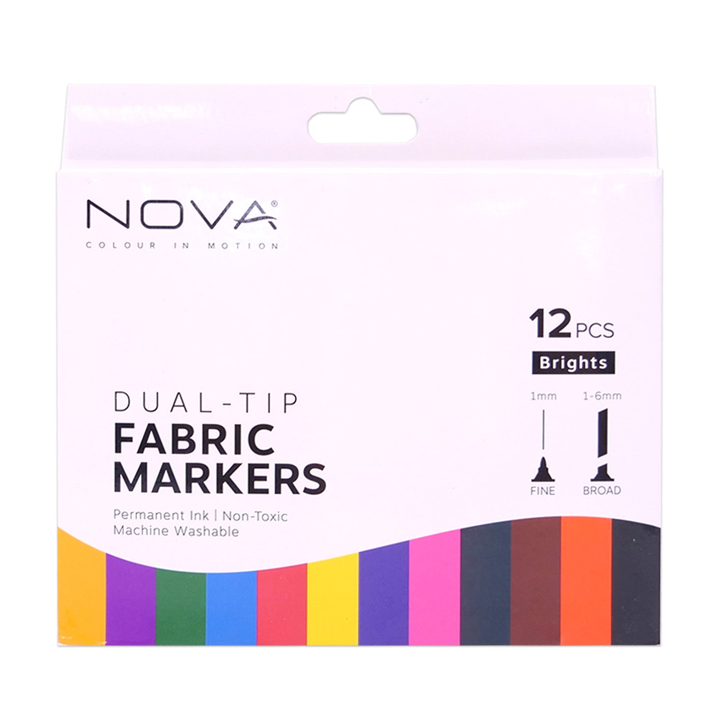 Fabric Marker Pens | Choose 12 Dual Tips or 24 Fine Markers | Permanent Brights - SweetpeaStore