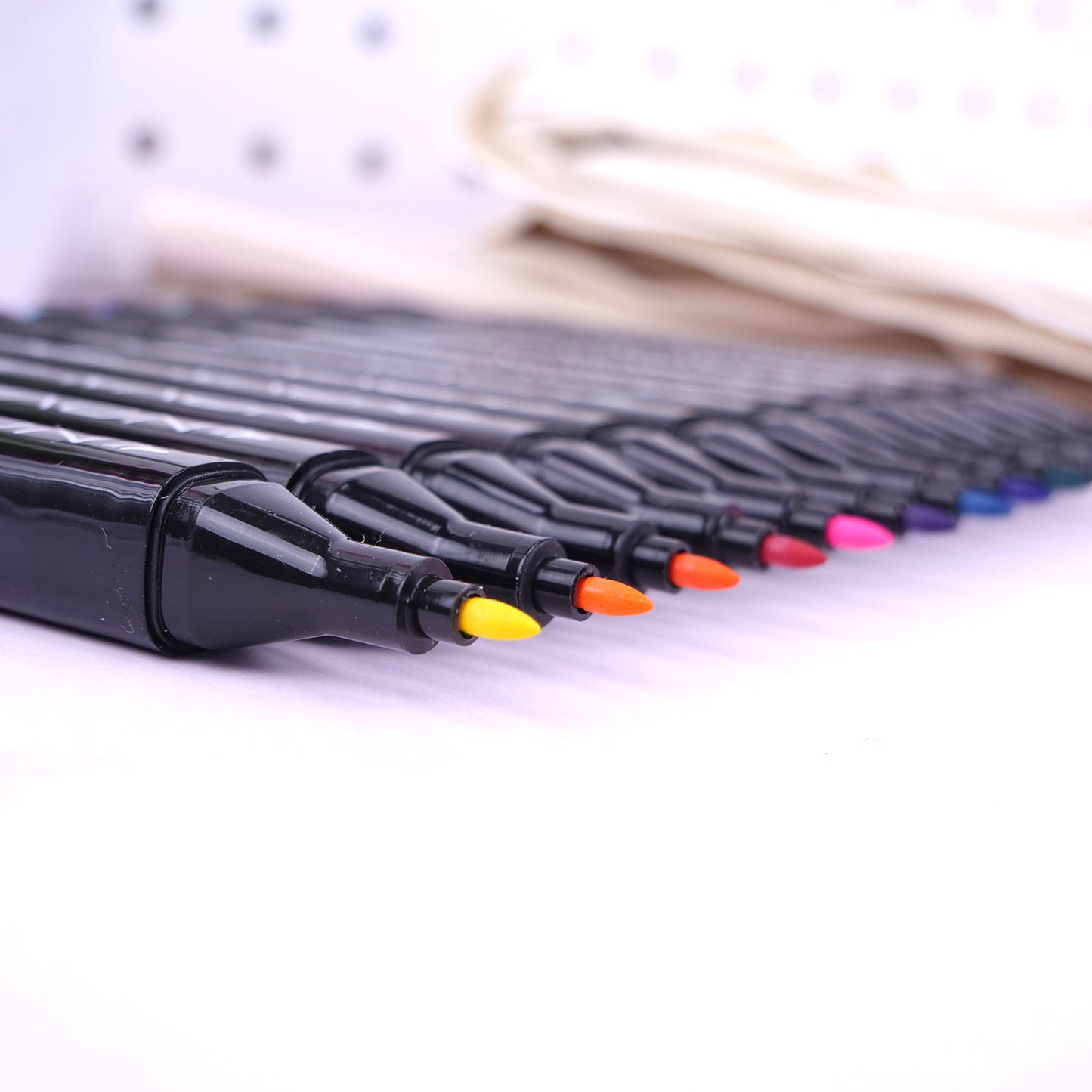 Fabric Marker Pens | Choose 12 Dual Tips or 24 Fine Markers | Permanent Brights - SweetpeaStore