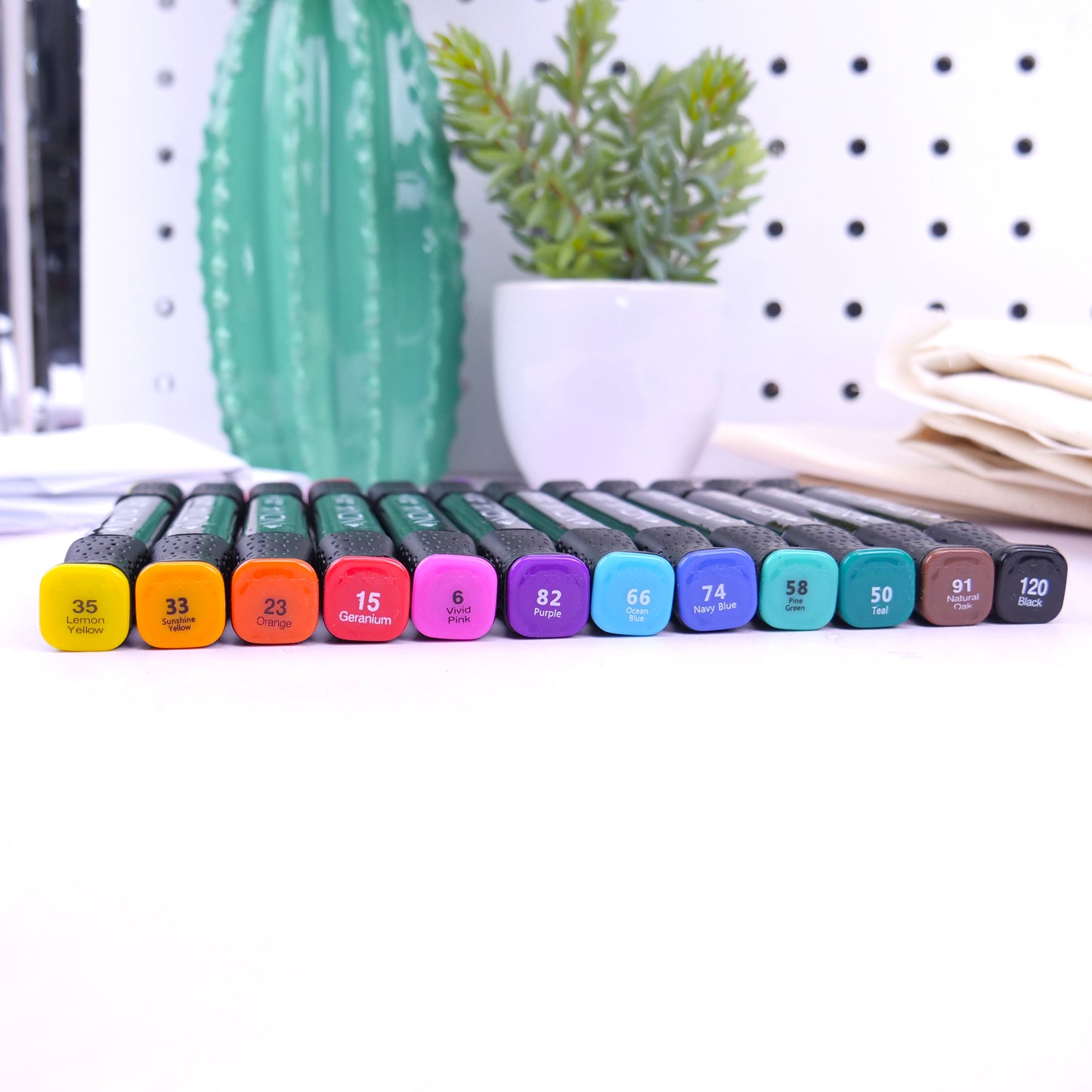 Fabric Marker Pens | Choose 12 Dual Tips or 24 Fine Markers | Permanent Brights - SweetpeaStore