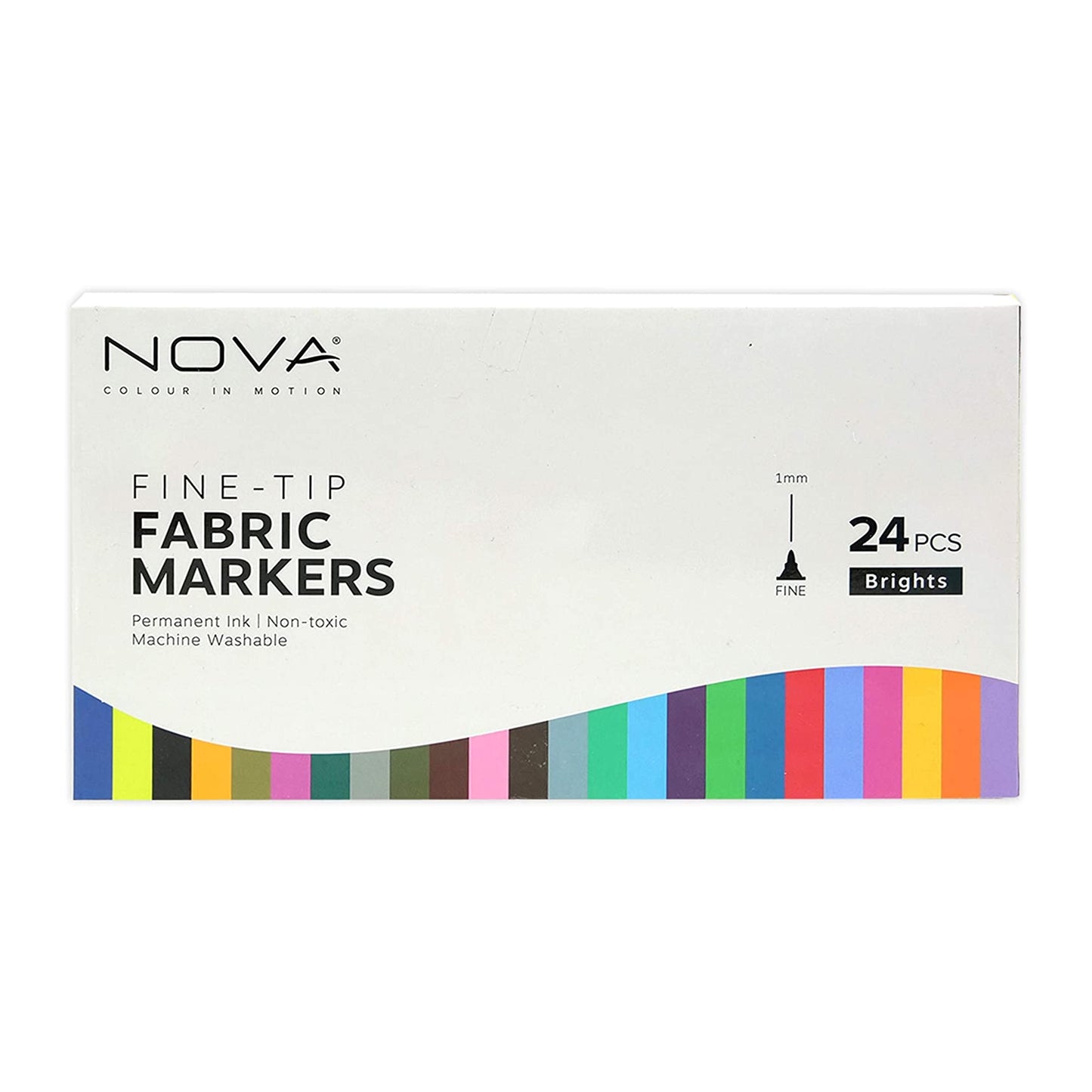 Fabric Marker Pens | Choose 12 Dual Tips or 24 Fine Markers | Permanent Brights - SweetpeaStore