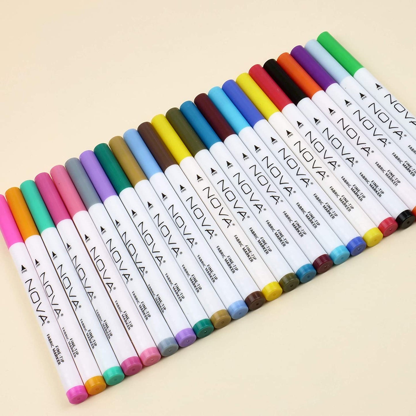 Fabric Marker Pens | Choose 12 Dual Tips or 24 Fine Markers | Permanent Brights - SweetpeaStore