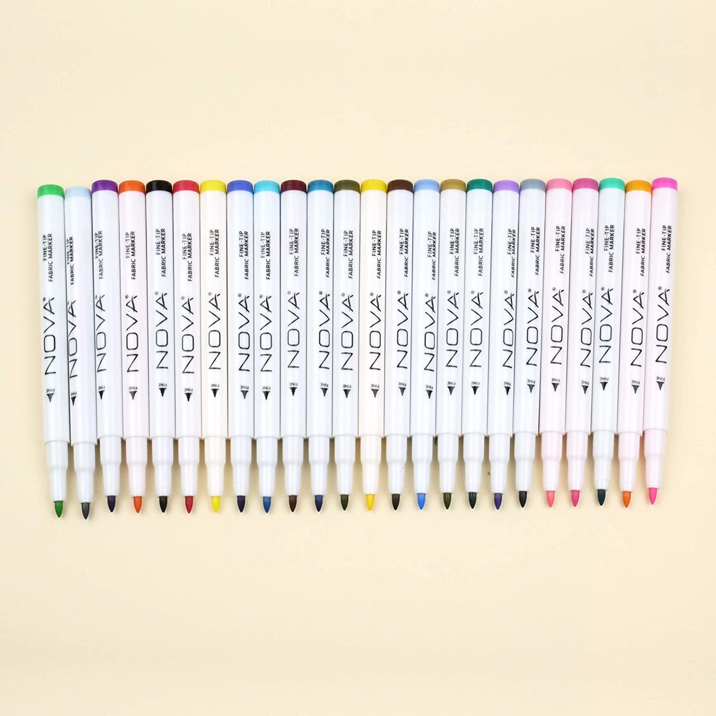 Fabric Marker Pens | Choose 12 Dual Tips or 24 Fine Markers | Permanent Brights - SweetpeaStore