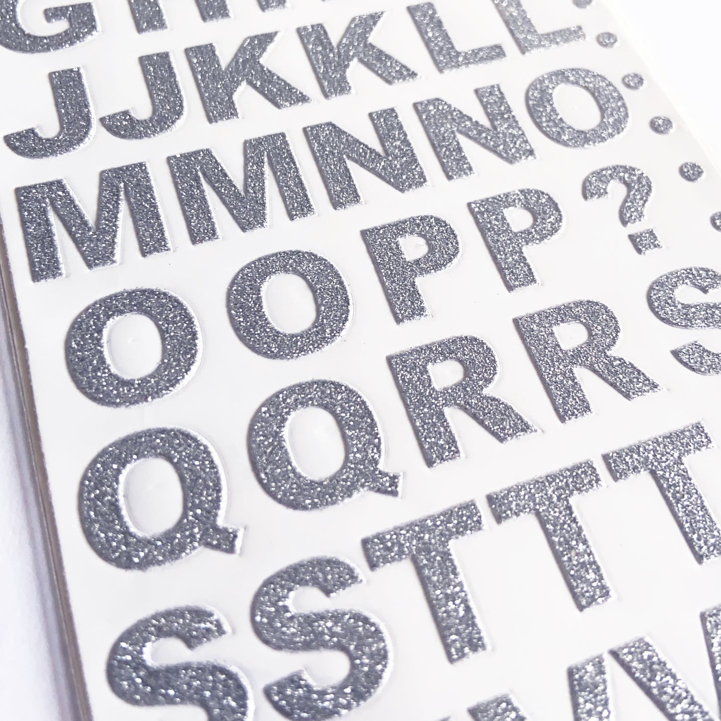 Alphabet Letter & Number Stickers | Metallic Sparkly Glitter Gold Silver Rose - SweetpeaStore