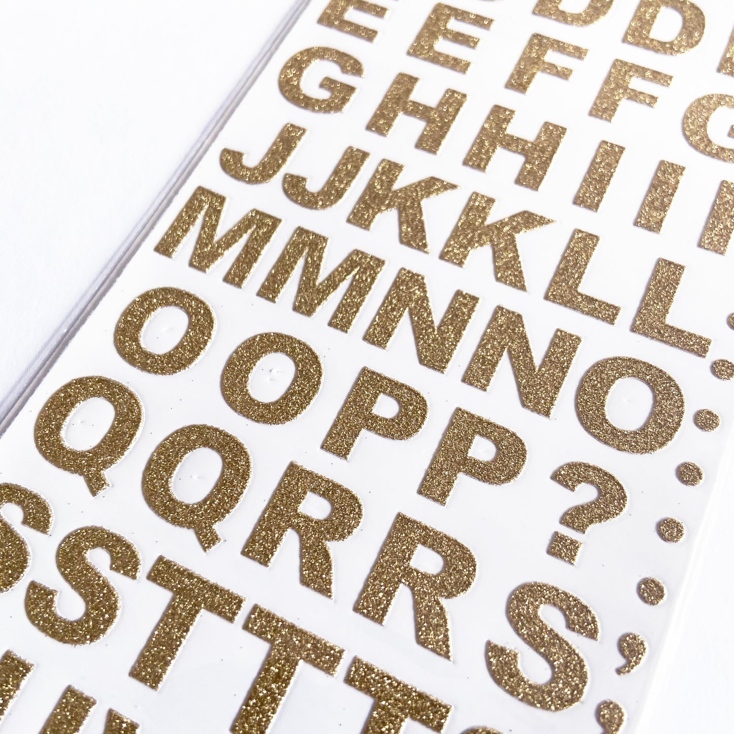 Alphabet Letter & Number Stickers | Metallic Sparkly Glitter Gold Silver Rose - SweetpeaStore