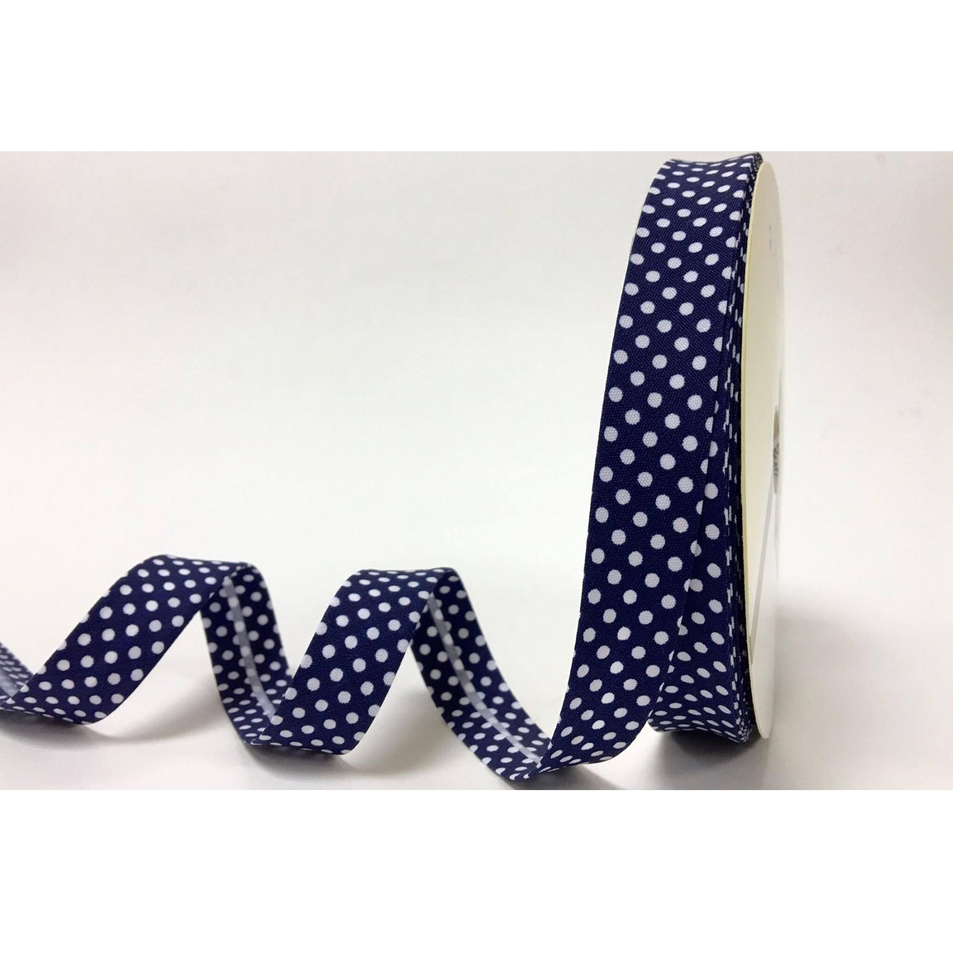 Spot Bias Binding 18mm or 30mm Folded Trim Red Blue Grey & White Sewing Quilting - SweetpeaStore