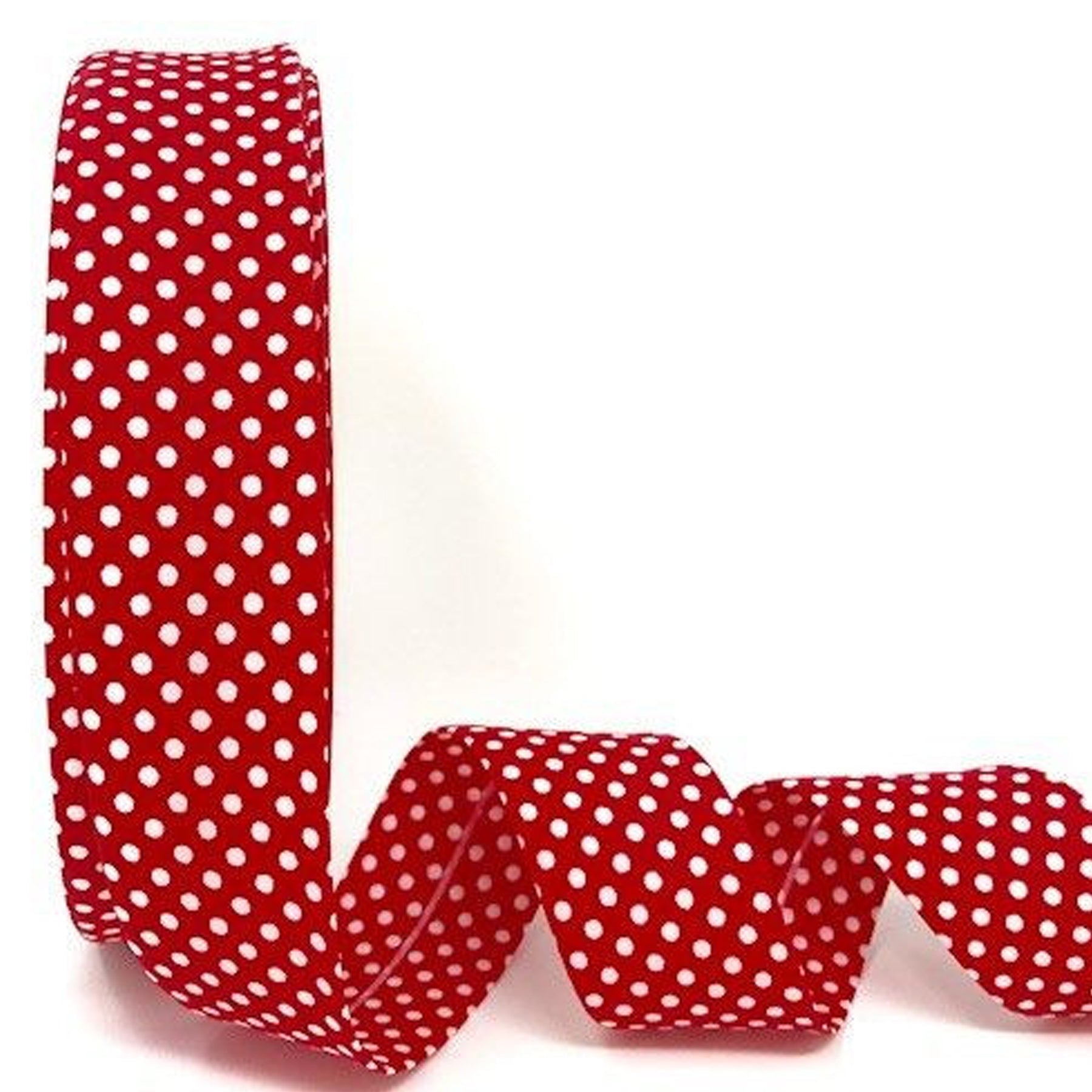 Spot Bias Binding 18mm or 30mm Folded Trim Red Blue Grey & White Sewing Quilting - SweetpeaStore