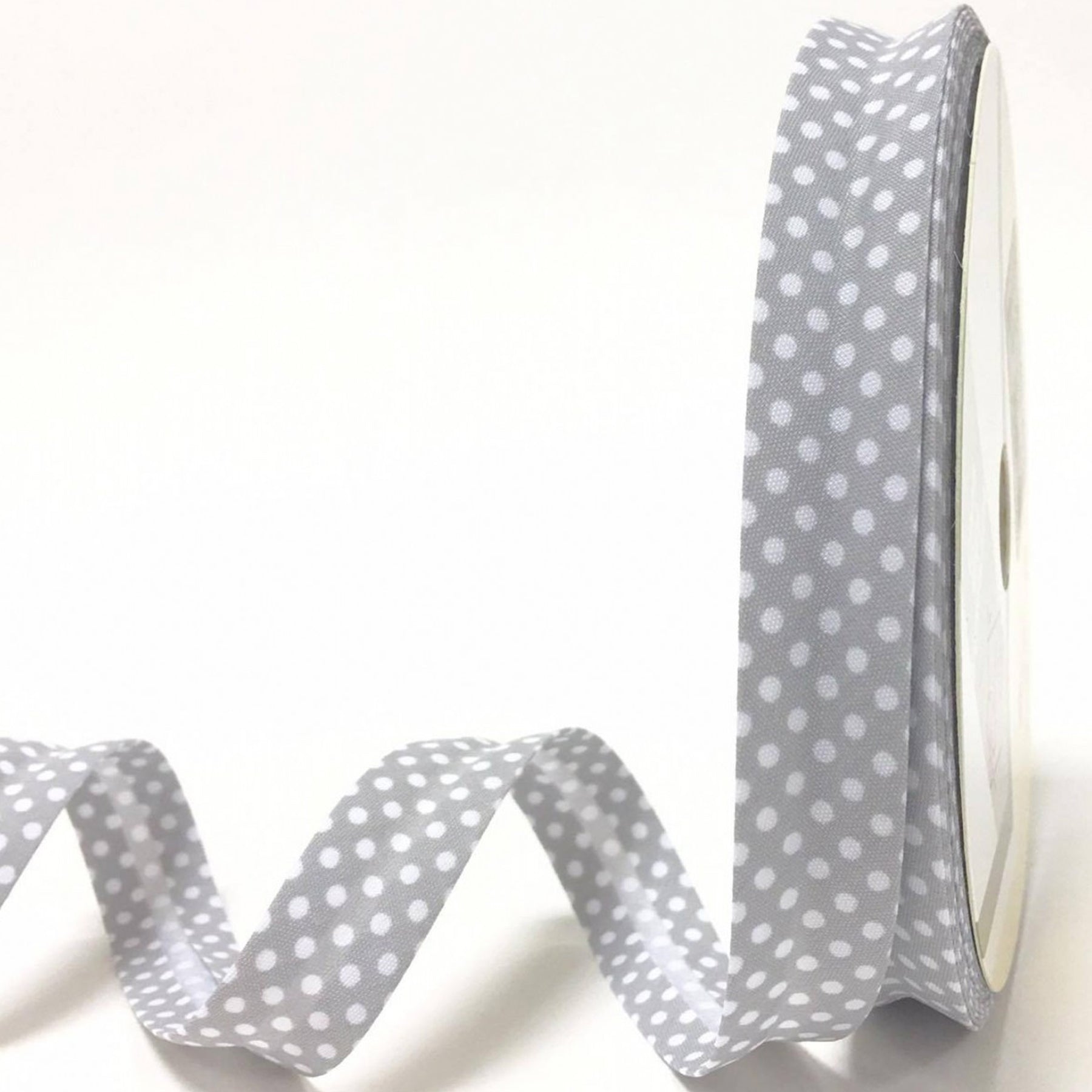 Spot Bias Binding 18mm or 30mm Folded Trim Red Blue Grey & White Sewing Quilting - SweetpeaStore