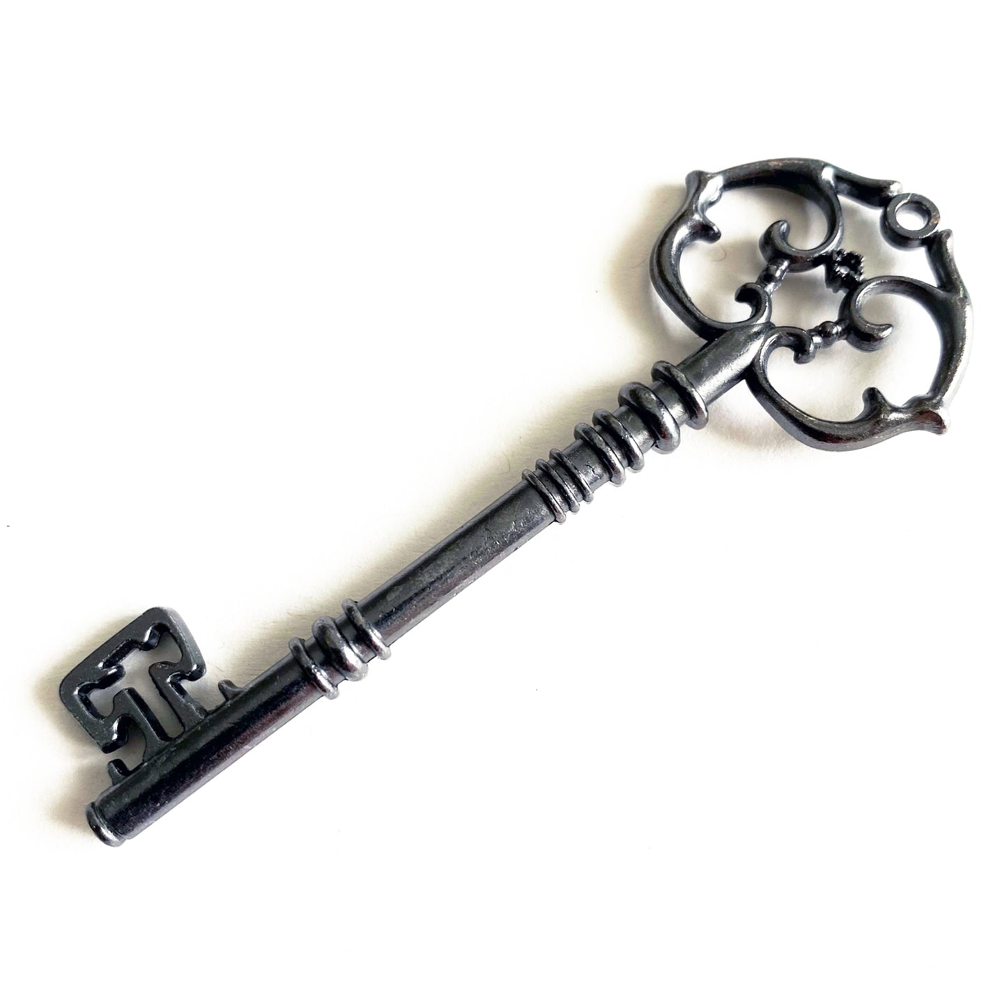 Metal Key Charm | Gold Silver Copper Gunmetal Grey 3cm x 8cm Vintage Santa Key