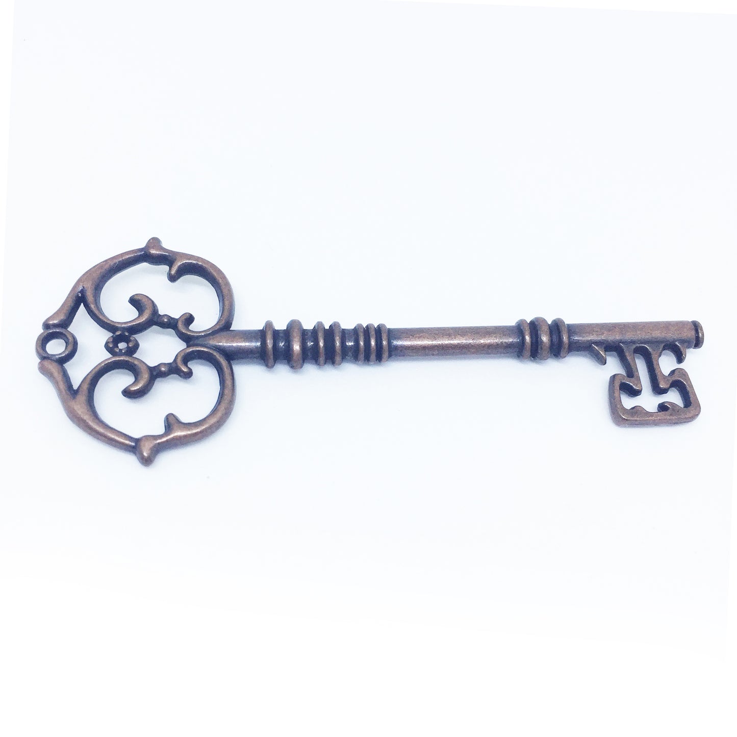 Metal Key Charm | Gold Silver Copper Gunmetal Grey 3cm x 8cm Vintage Santa Key