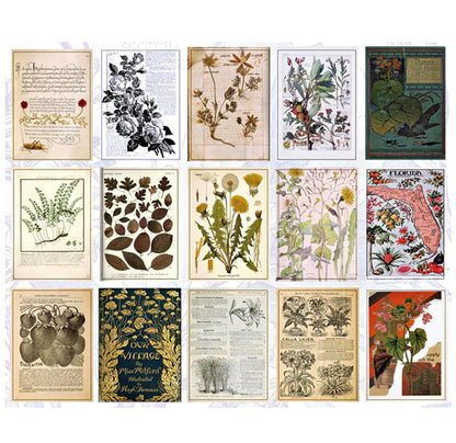 Journalling Papers | Mini Journaling Scrapbook Collage Papers | 60 page Book | Celestial Butterflies Junk Journal Music Botanical Birds - SweetpeaStore