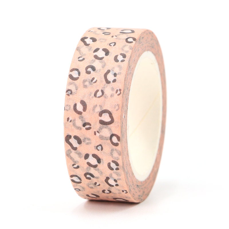 Pink Leopard Print Paper Washi Tape | 1.5cm x 10m | Cute Stationery Journals Scrapbook - SweetpeaStore