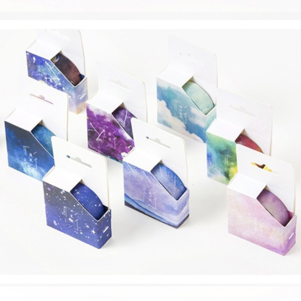 Cosmic Skies Space Galaxy Starry Celestial Sky | 15mm x 7m Paper Washi Masking Tape | Choose Design Or Buy Set! - SweetpeaStore