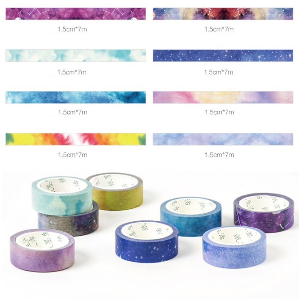 Cosmic Skies Space Galaxy Starry Celestial Sky | 15mm x 7m Paper Washi Masking Tape | Choose Design Or Buy Set! - SweetpeaStore