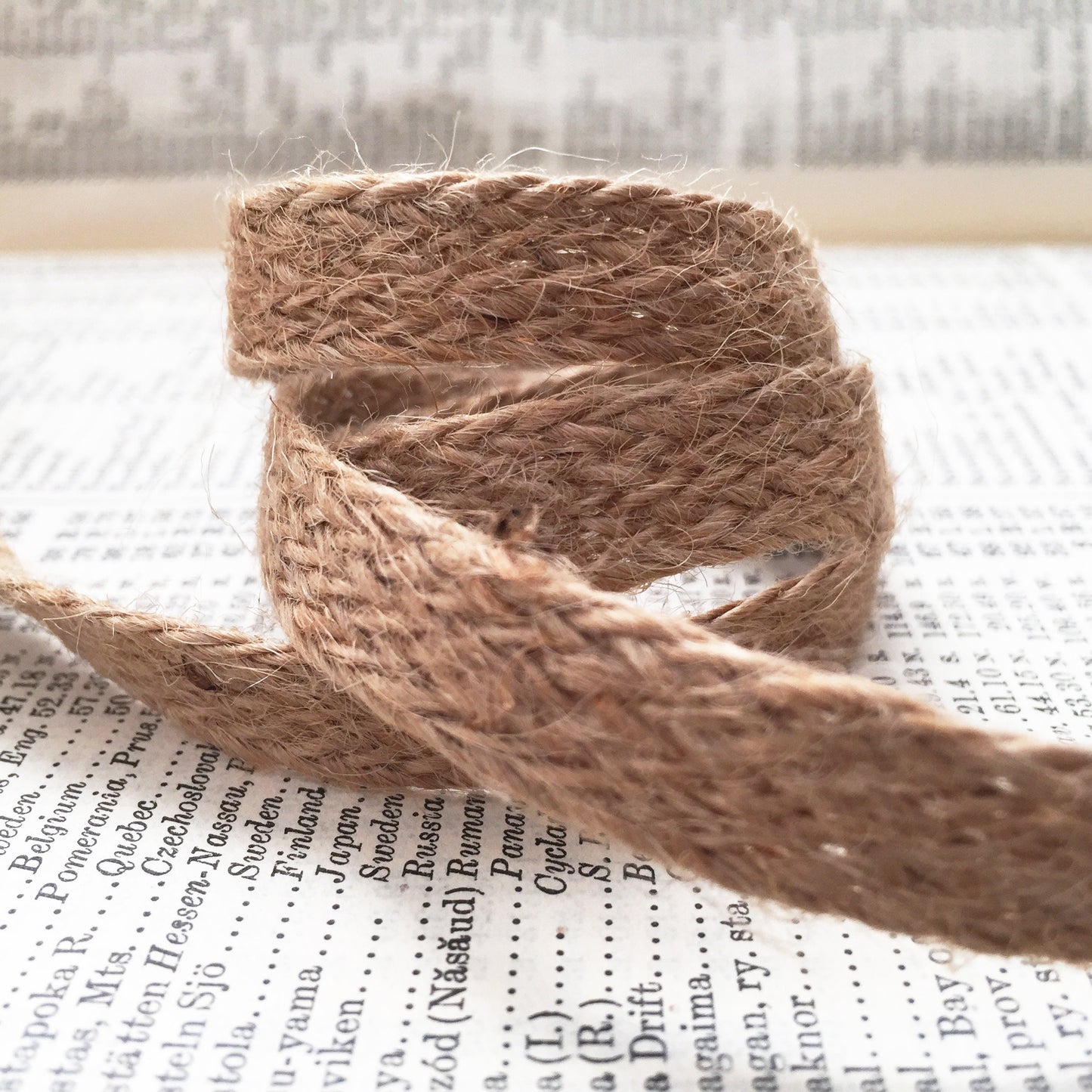 Hessian Ribbon Jute Tape 10mm Natural Red Pink | Metre or Full Roll Rustic Trim - SweetpeaStore
