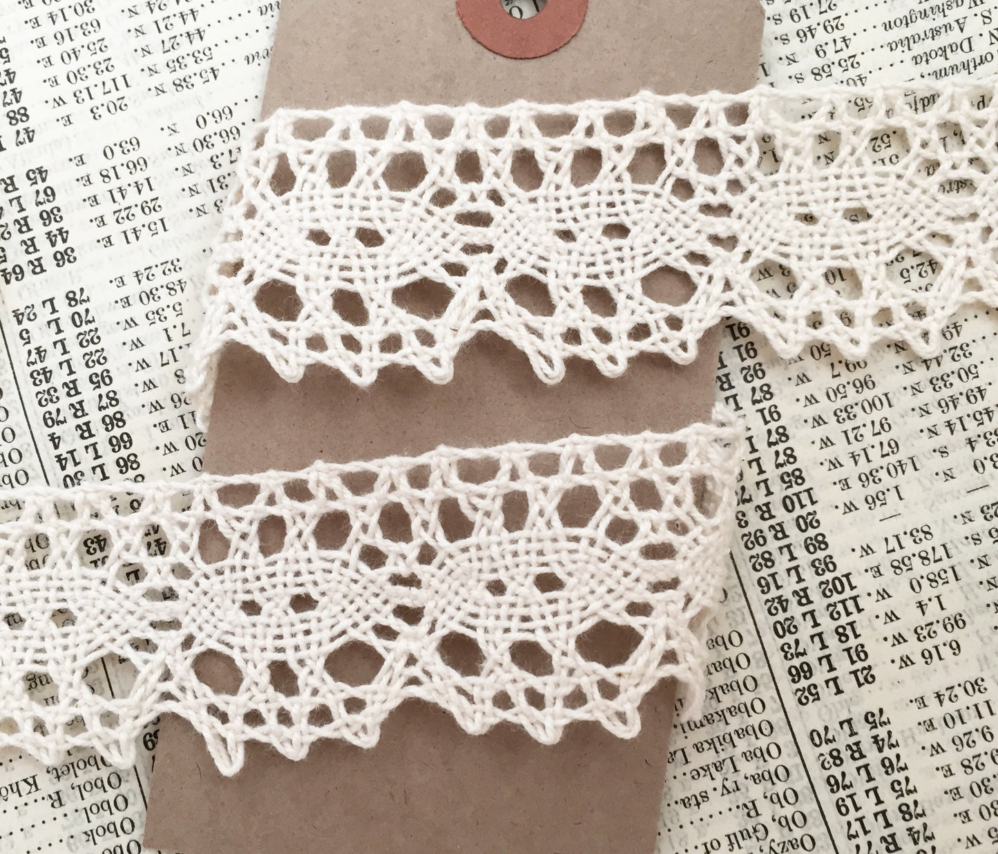 3cm Wide Pretty Cream Cotton Crochet Lace Trim | UK MADE | Wedding Craft Sewing - SweetpeaStore