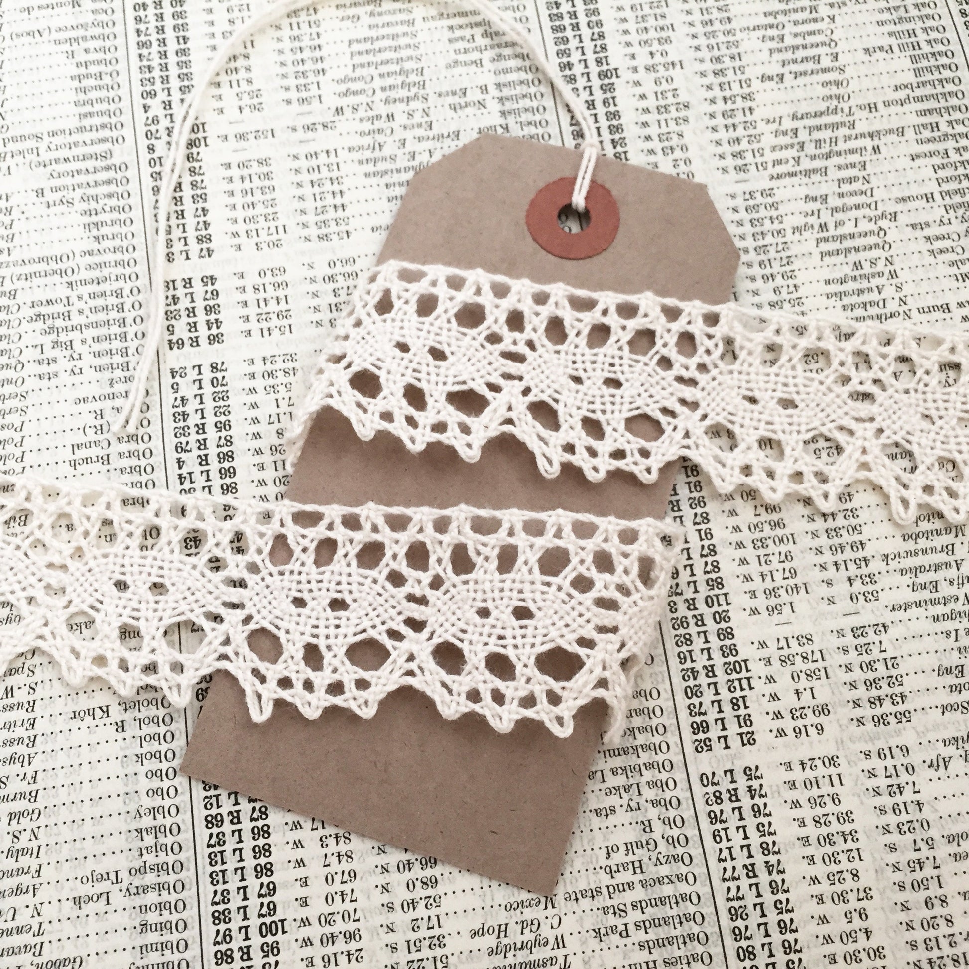 3cm Wide Pretty Cream Cotton Crochet Lace Trim | UK MADE | Wedding Craft Sewing - SweetpeaStore