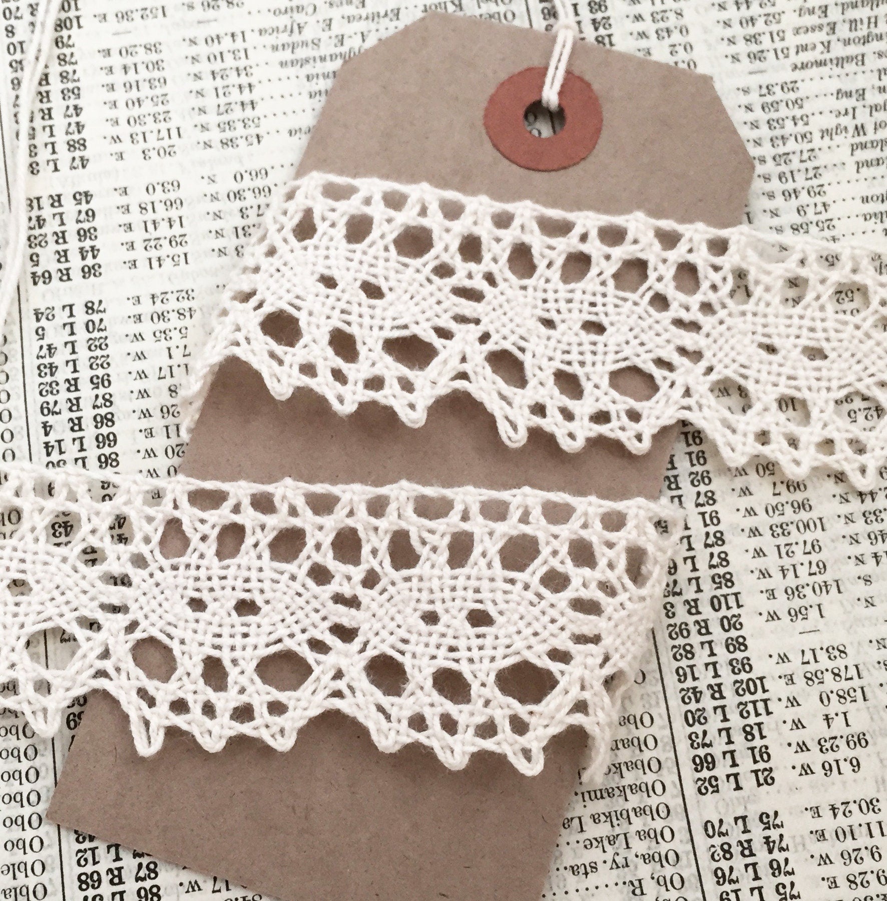 3cm Wide Pretty Cream Cotton Crochet Lace Trim | UK MADE | Wedding Craft Sewing - SweetpeaStore