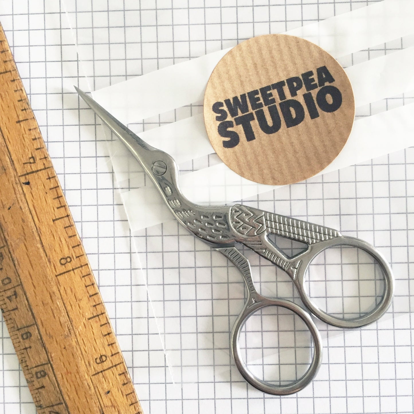 Silver Stork Scissors | Embroidery Bird Needlework Embroidery Craft Manicure Scissor - SweetpeaStore