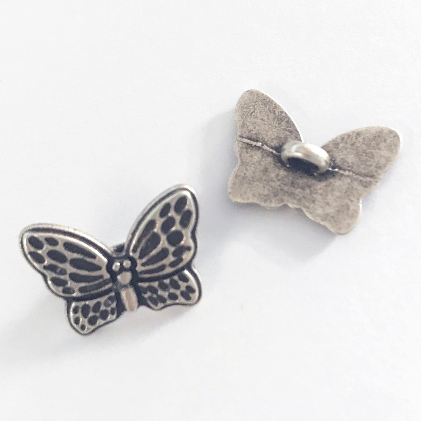 Metal Buttons Silver Coloured | Bird Heart Butterfly | Sewing Dressmaking Craft