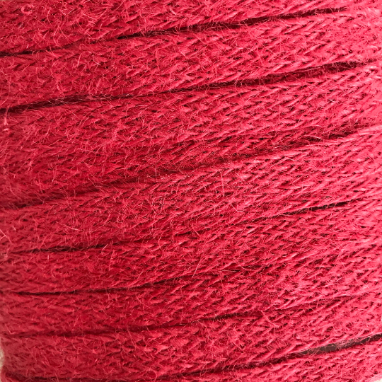 Hessian Ribbon Jute Tape 10mm Natural Red Pink | Metre or Full Roll Rustic Trim - SweetpeaStore