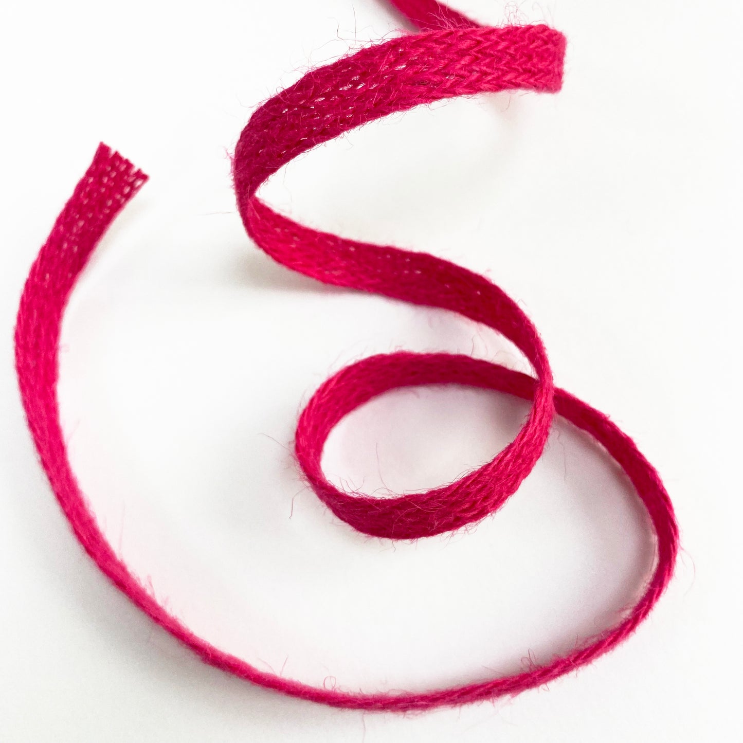Hessian Ribbon Jute Tape 10mm Natural Red Pink | Metre or Full Roll Rustic Trim - SweetpeaStore