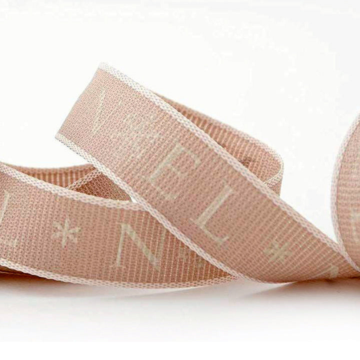 Christmas Ribbon | Noel Snowflake Print 25mm 15mm | Cream Red Black | Wrapping - SweetpeaStore