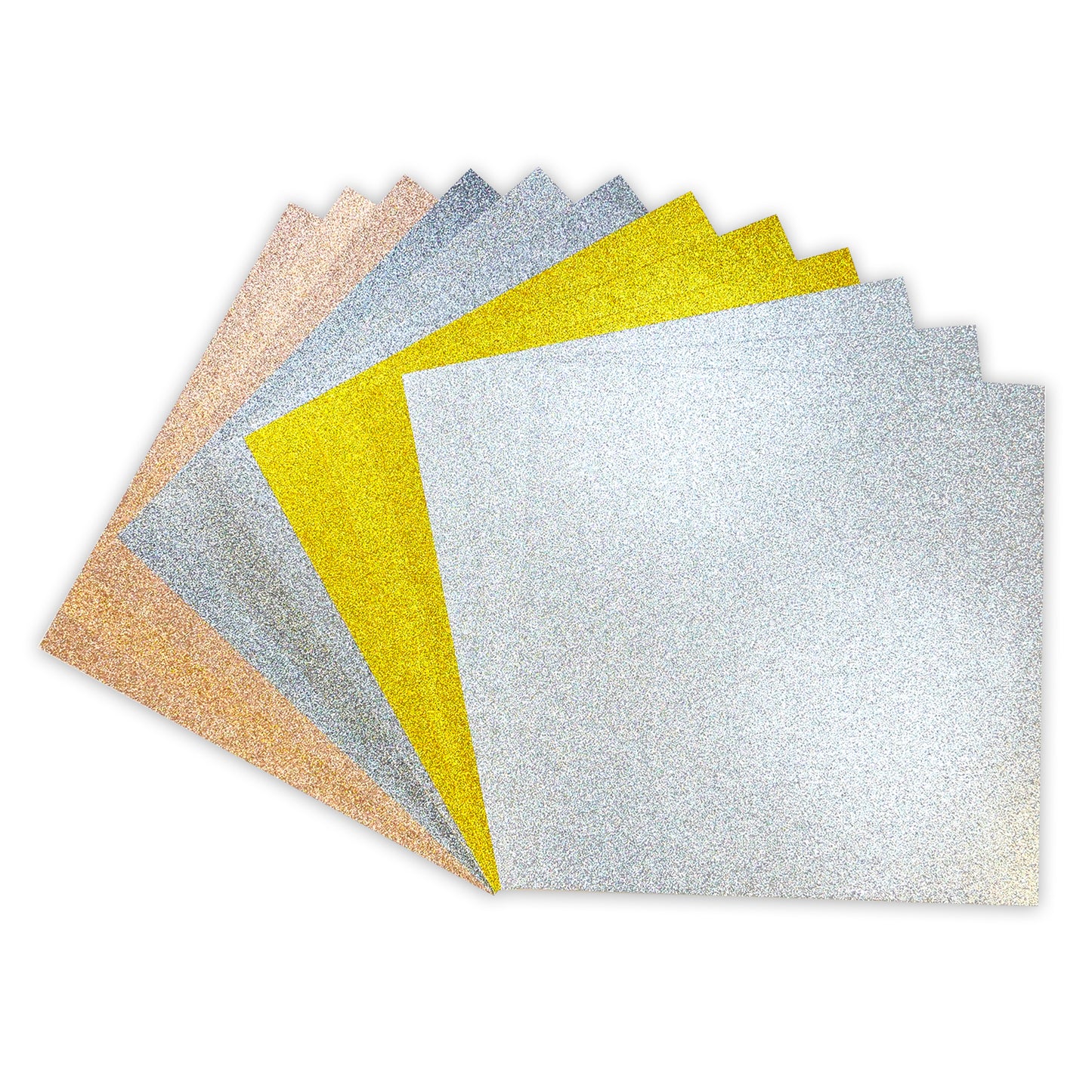 Glitter Card A4 or 12" x 12" Double Sided Metallics Rose Gold Silver or Rainbow - SweetpeaStore