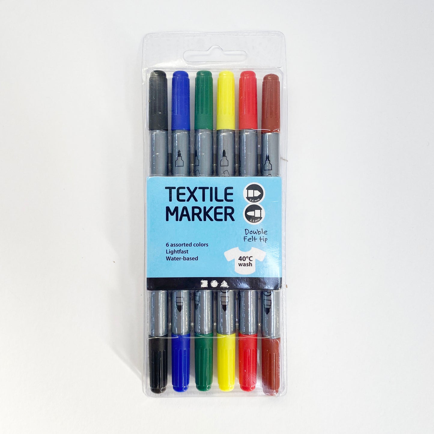Fabric Pens Textile Markers Bold Vibrant Dual Ended Pen | Choose Set Brights Muted - SweetpeaStore