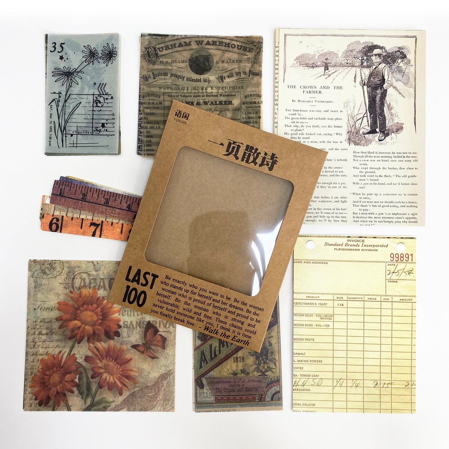 Vintage Papers & Stickers Ephemera | Scrapbooking Junk Journal | 4 Set to Choose - SweetpeaStore