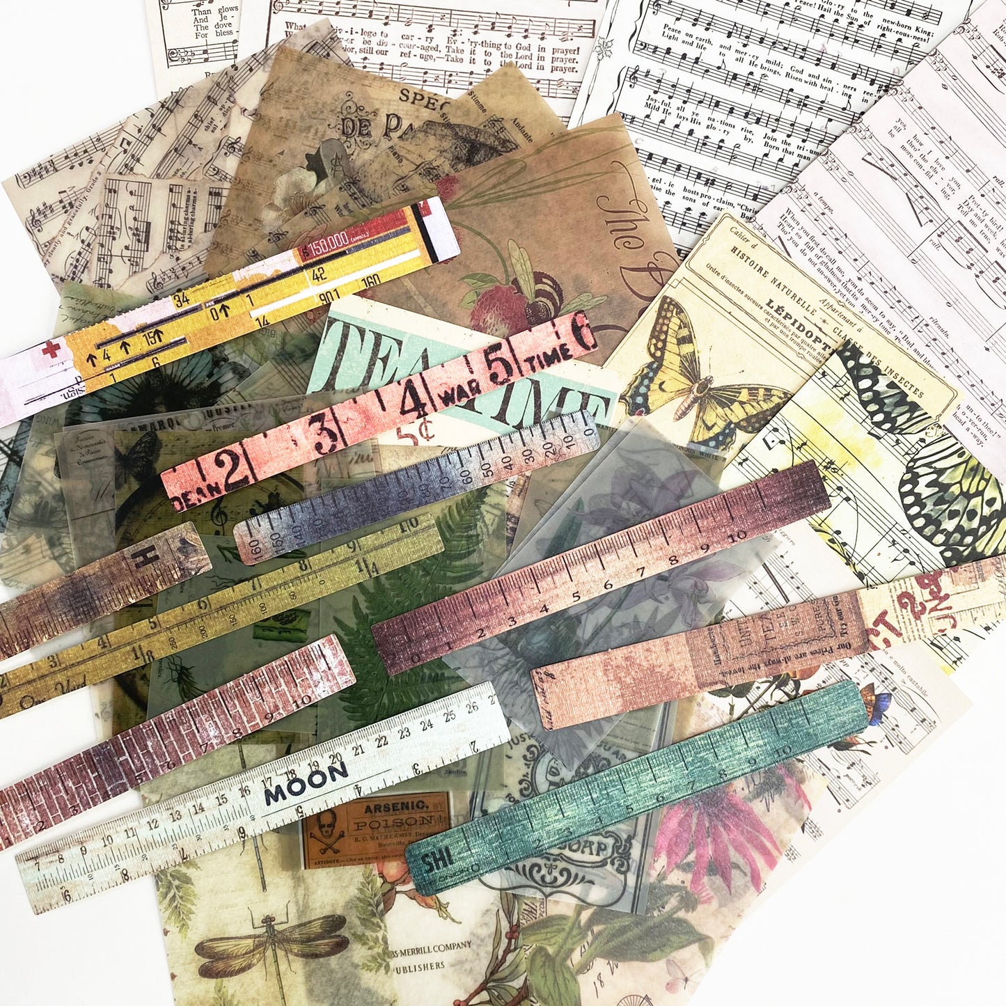 Vintage Papers & Stickers Ephemera | Scrapbooking Junk Journal | 4 Set to Choose - SweetpeaStore