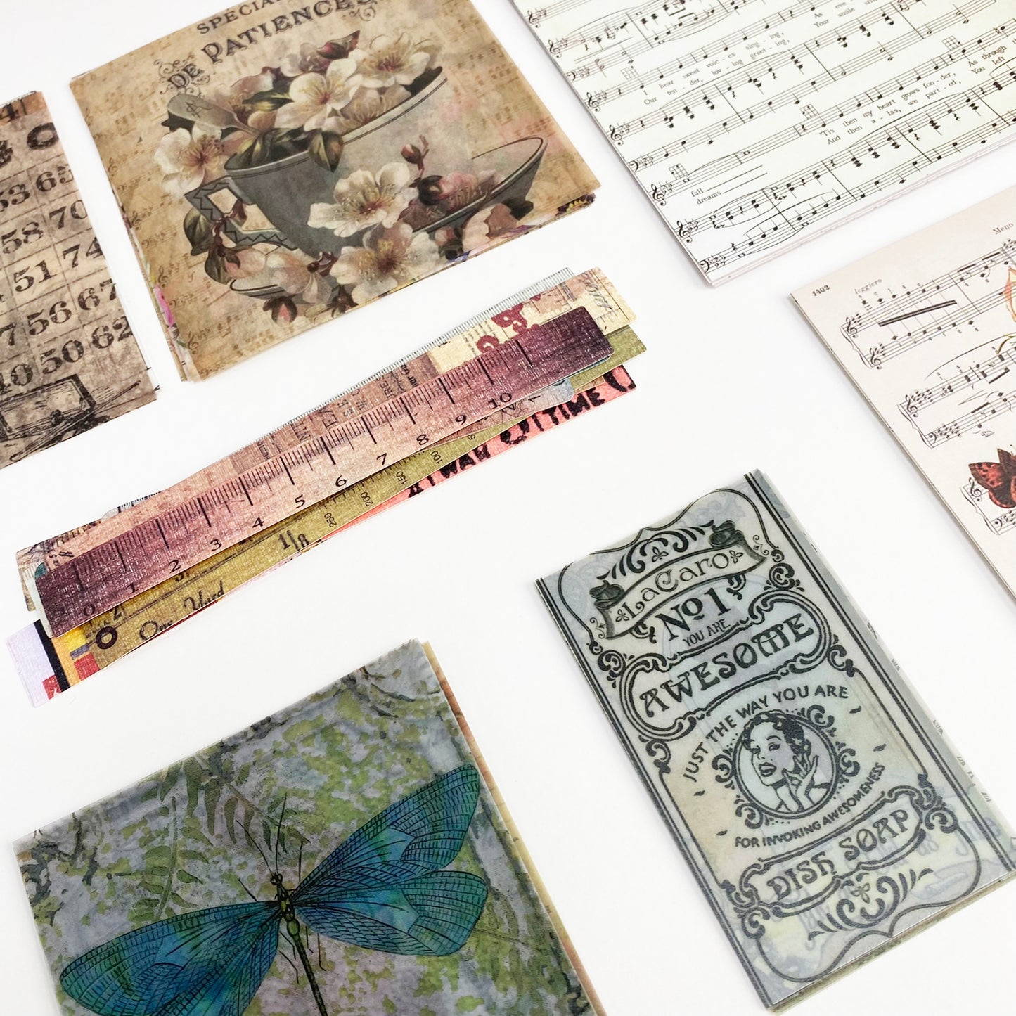 Vintage Papers & Stickers Ephemera | Scrapbooking Junk Journal | 4 Set to Choose - SweetpeaStore
