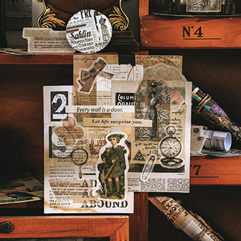 Scrapbooking Sticker & Paper Set | Vintage Ephemera | 200 pcs | Junk Journaling - SweetpeaStore