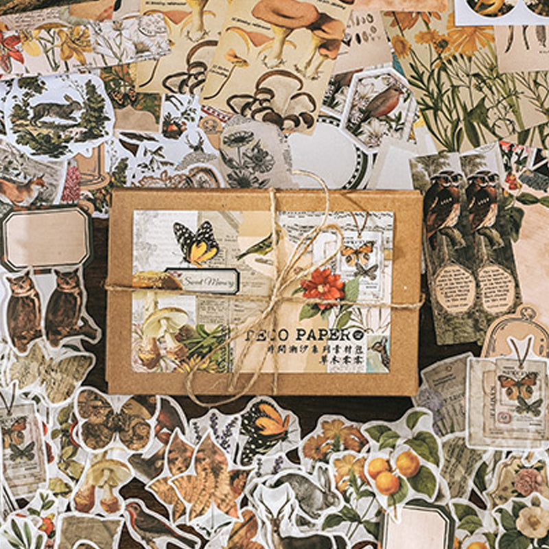 Scrapbooking Sticker & Paper Set | Vintage Ephemera | 200 pcs | Junk Journaling - SweetpeaStore