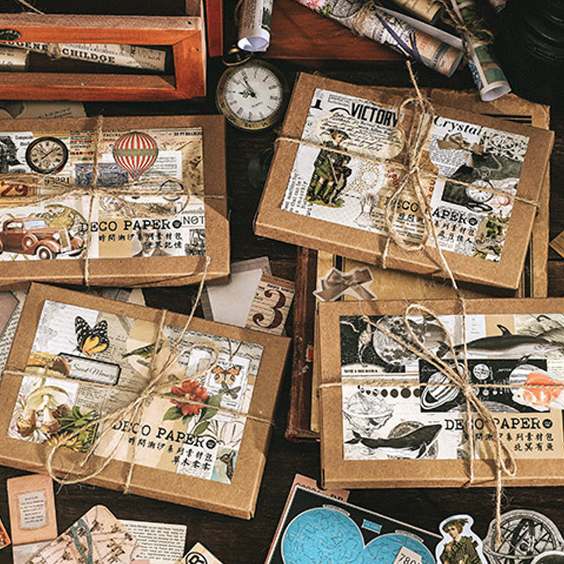 Scrapbooking Sticker & Paper Set | Vintage Ephemera | 200 pcs | Junk Journaling - SweetpeaStore