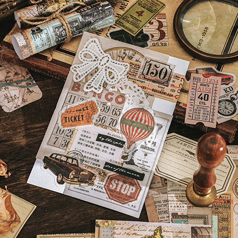 Scrapbooking Sticker & Paper Set | Vintage Ephemera | 200 pcs | Junk Journaling - SweetpeaStore