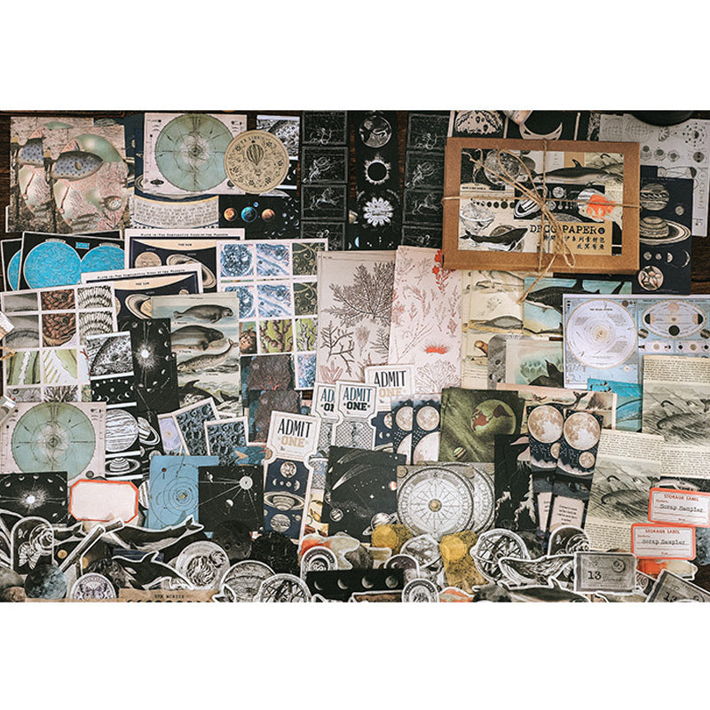 Scrapbooking Sticker & Paper Set | Vintage Ephemera | 200 pcs | Junk Journaling - SweetpeaStore