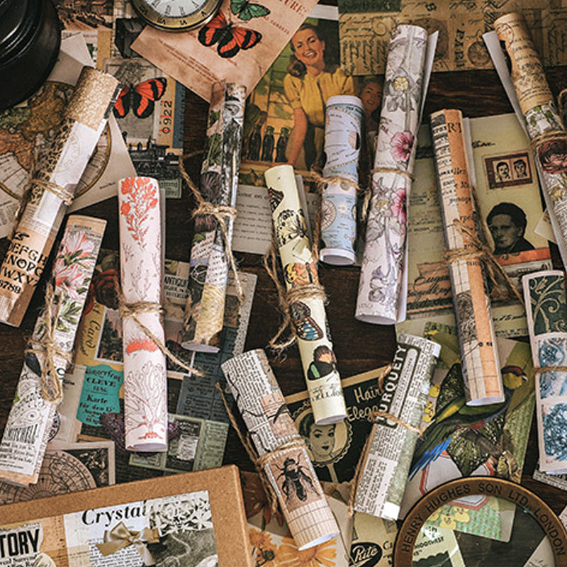 Scrapbooking Sticker & Paper Set | Vintage Ephemera | 200 pcs | Junk Journaling - SweetpeaStore