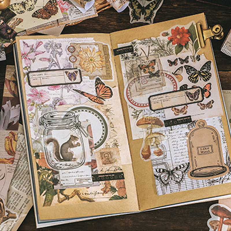Scrapbooking Sticker & Paper Set | Vintage Ephemera | 200 pcs | Junk Journaling - SweetpeaStore