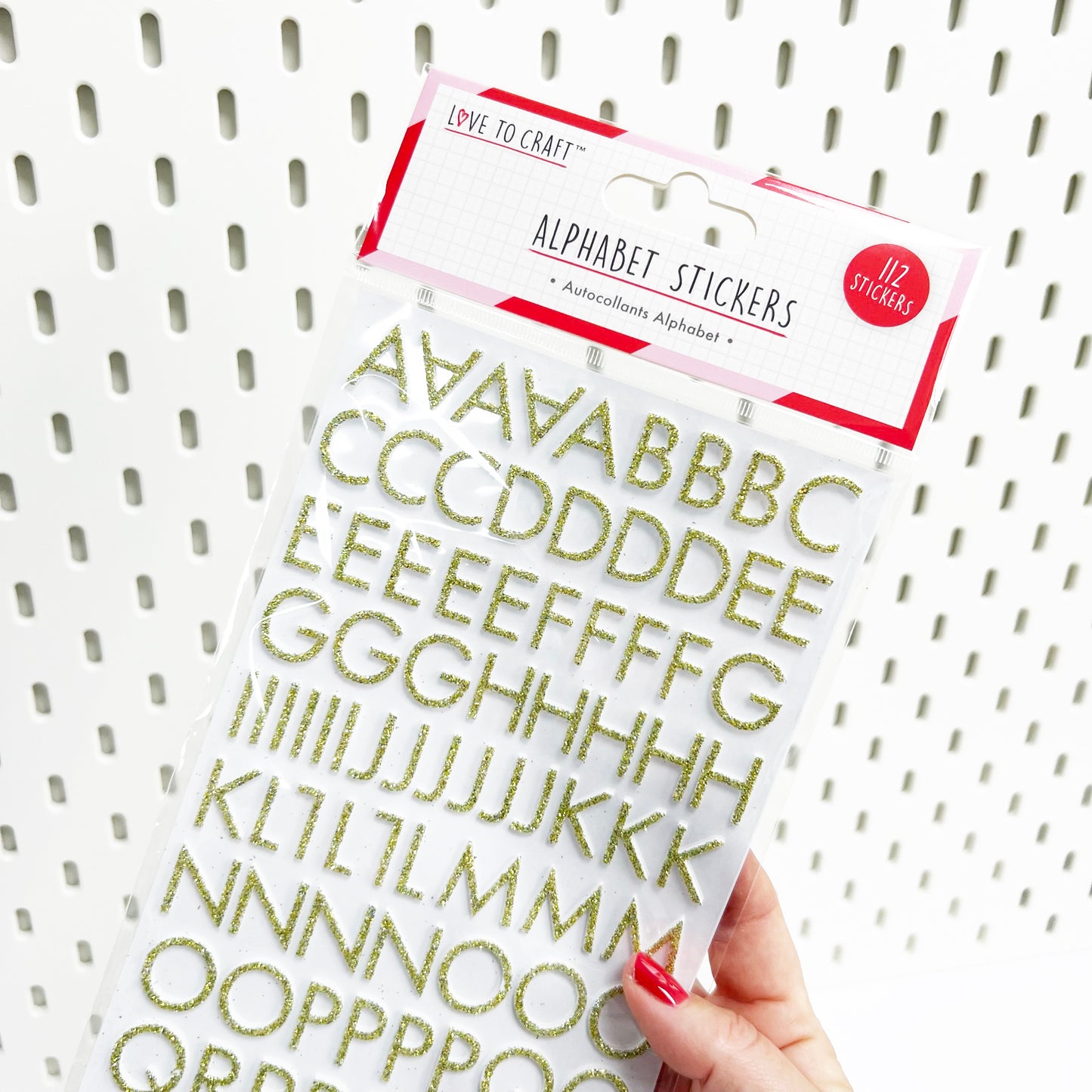 Alphabet Stickers Gold Glitter Foam Scrapbooking Craft Peel-Off Raised 3D Sticker - SweetpeaStore