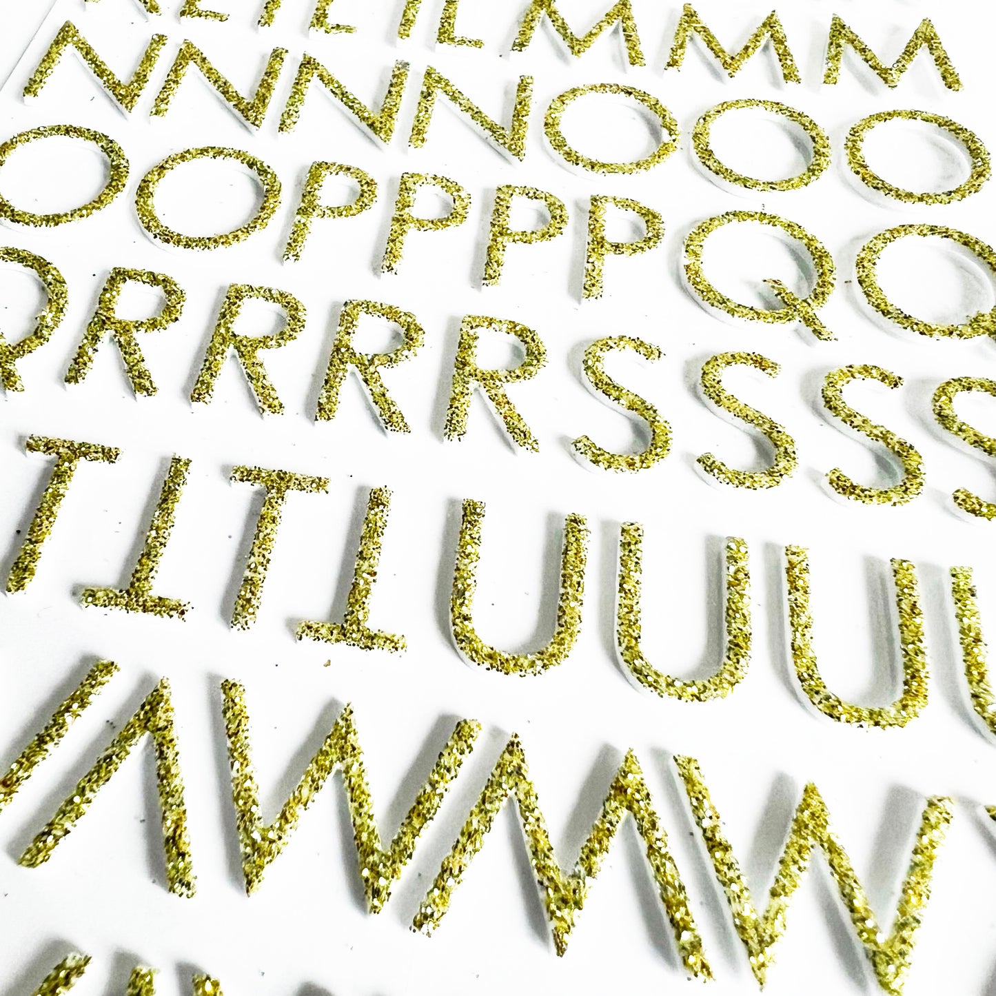 Alphabet Stickers Gold Glitter Foam Letter Raised 3D Sticker | Christmas Craft - SweetpeaStore