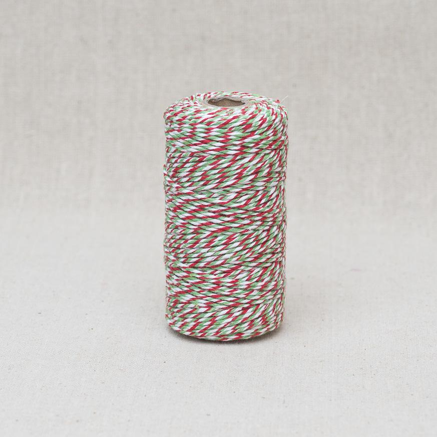 Cotton Bakers Twine 100m Roll - Wrapping Craft Rustic String - Gold Silver White Natural Red Green Metallic - SweetpeaStore