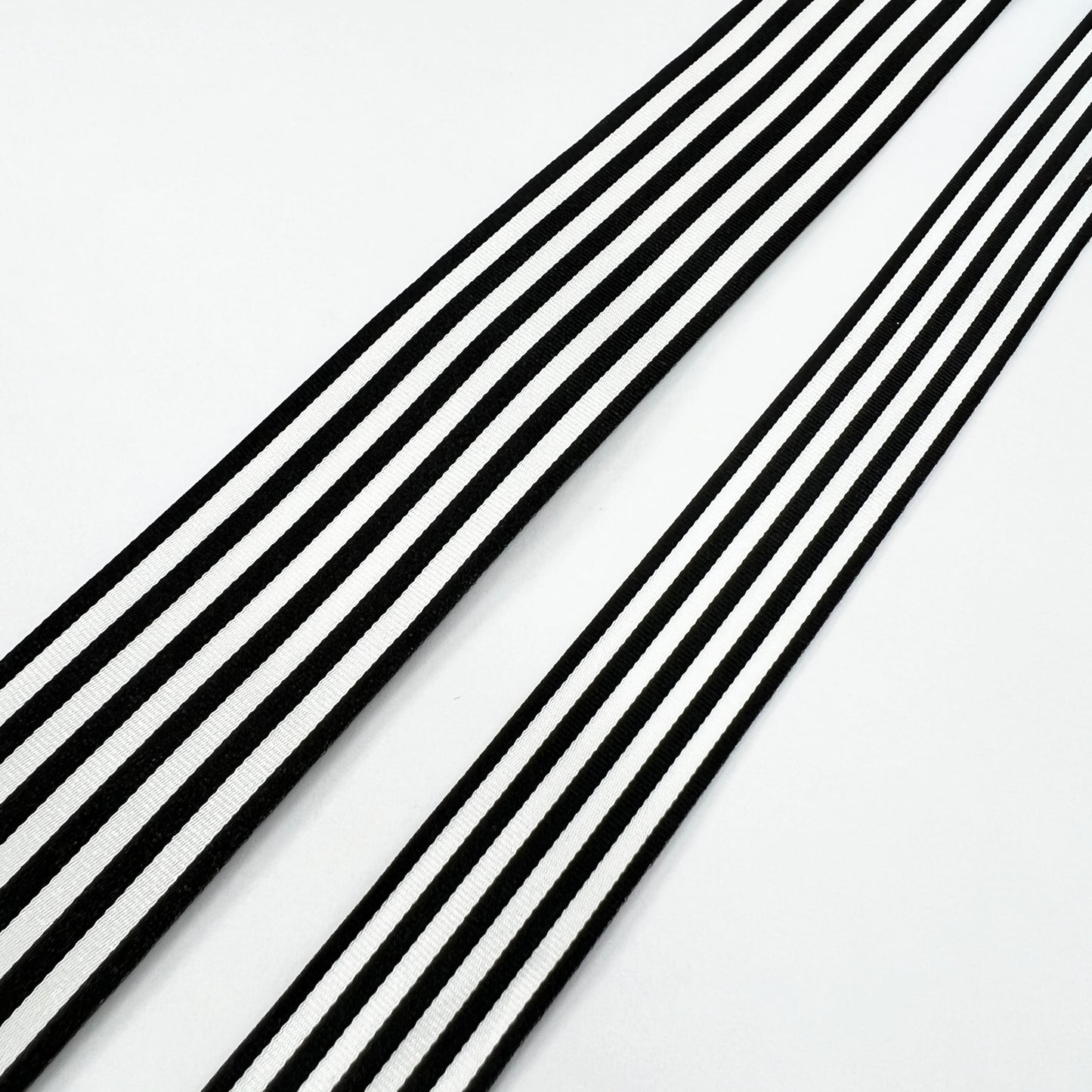 Black & White Stripe Ribbon | 3 Widths 9mm 16mm 25mm | Choose Length or Roll - SweetpeaStore