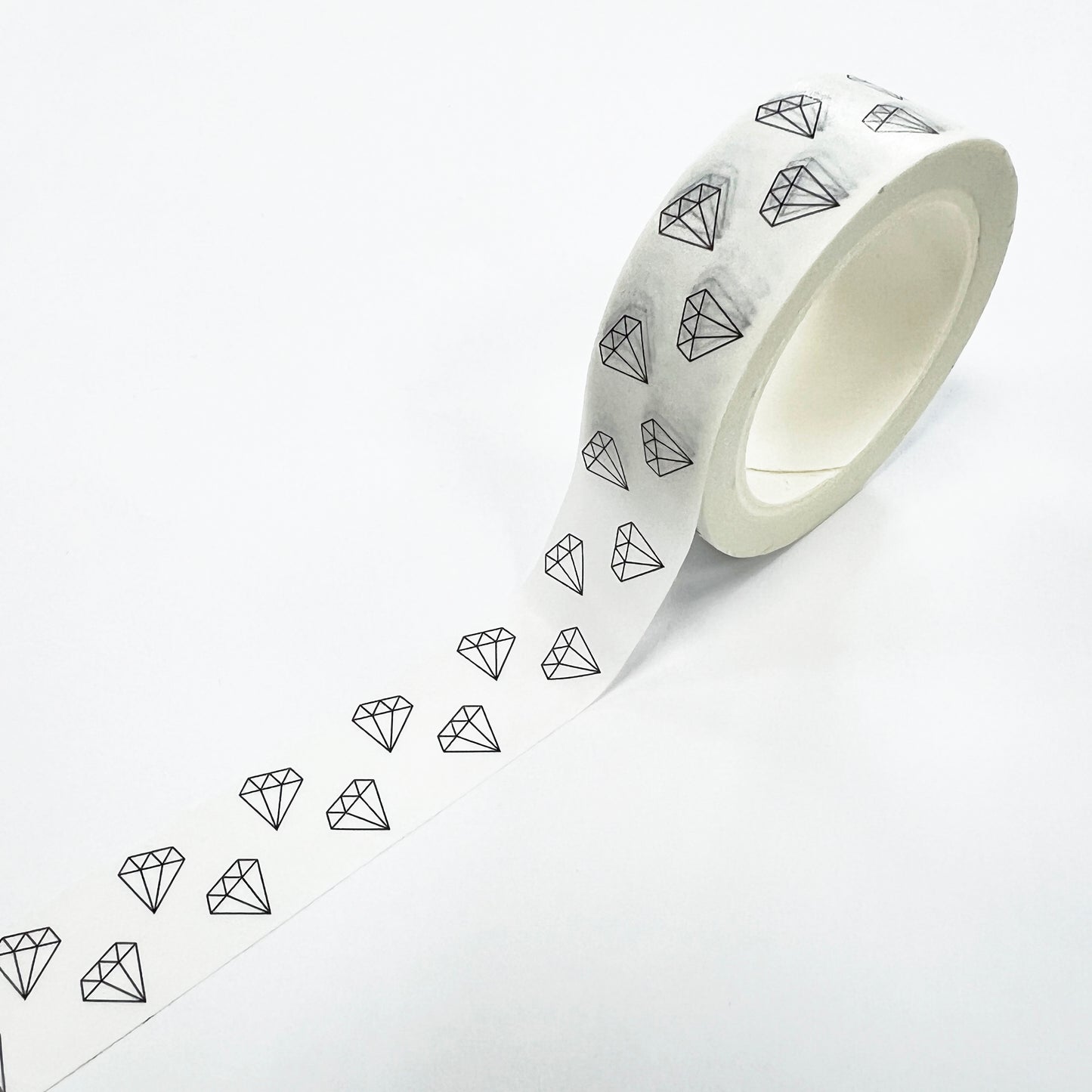 Black and White Washi Tape Gem | 15mm x 10m | Stationery Journalling Scrapbooking - SweetpeaStore