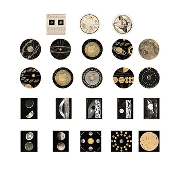 Moon & Celestial Mini Box Stickers | Planets Stars Cute Sticker | Journalling - SweetpeaStore
