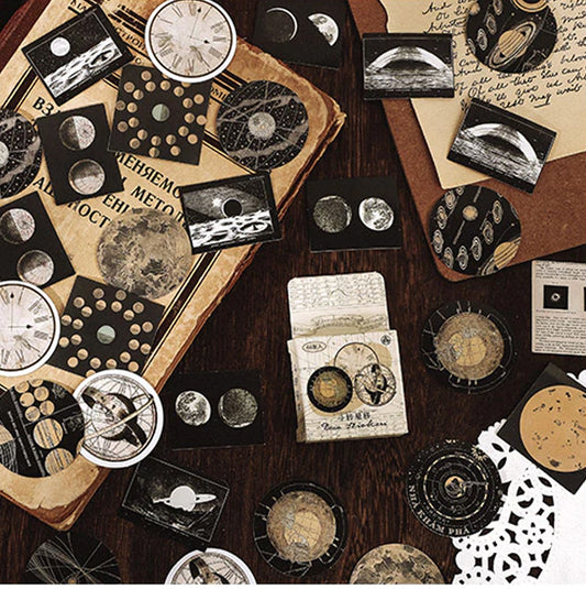 Moon & Celestial Mini Box Stickers | Planets Stars Cute Sticker | Journalling - SweetpeaStore