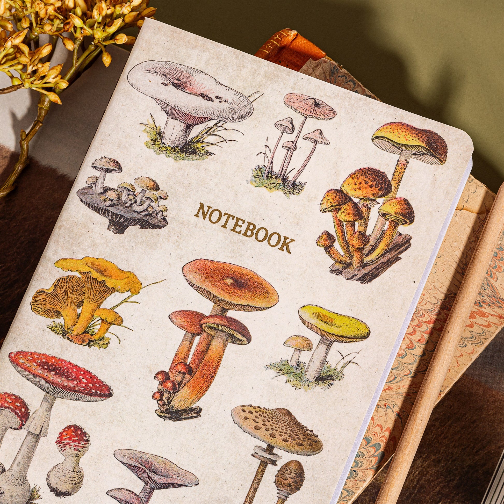 Sass & Belle Vintage Mushrooms Notebook  | Journal - SweetpeaStore