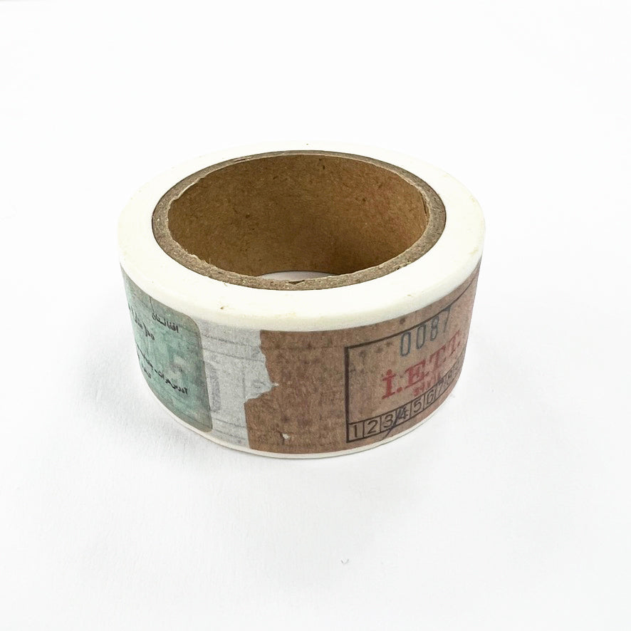 Vintage Ticket Washi Tape | 2cm x 10m | Journal Planner Travel Journal - SweetpeaStore
