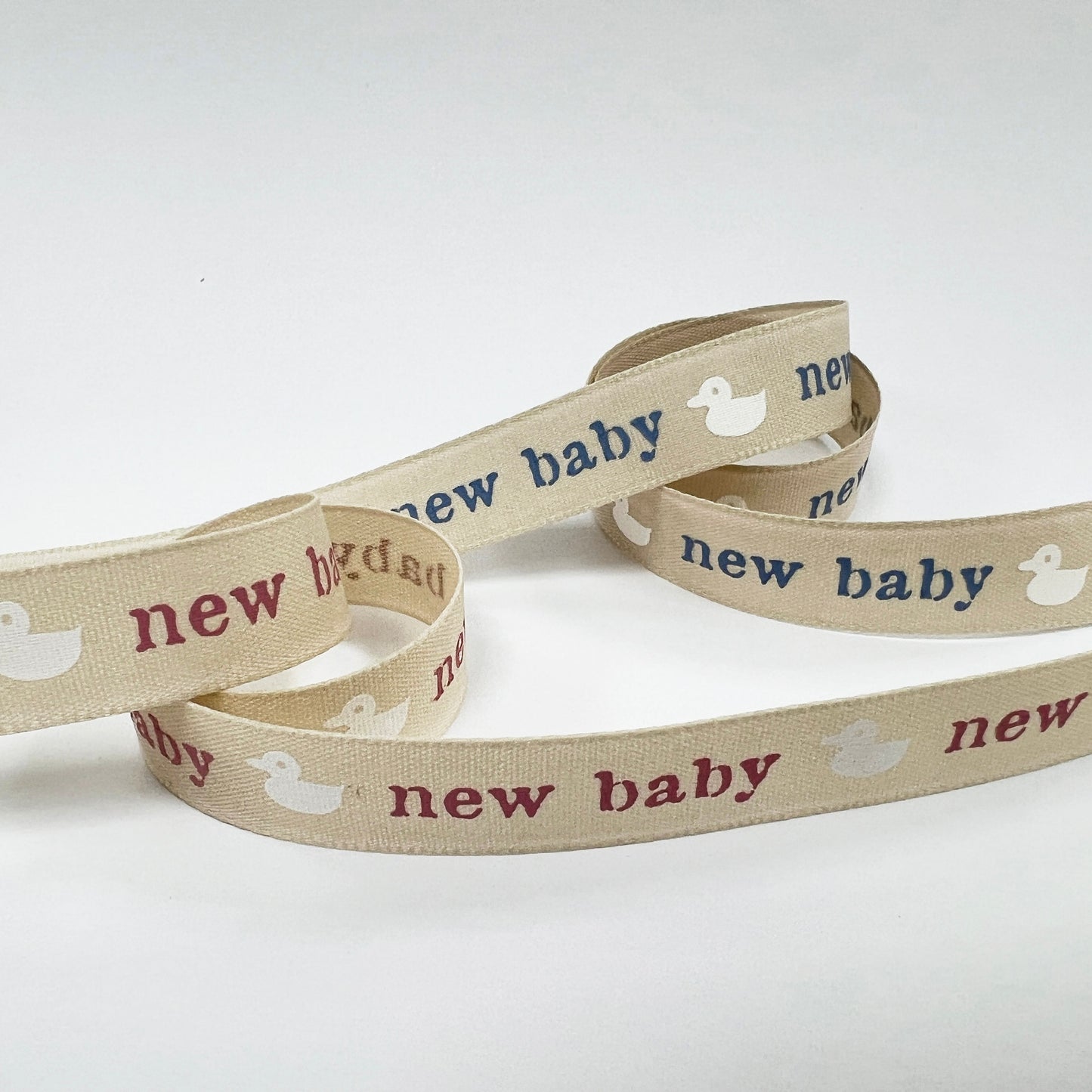 New Baby & Christening Ribbon | Boy Girl Pink Blue Cream| 16mm 1m - 20m Roll | Baby Shower Gender Reveal - SweetpeaStore