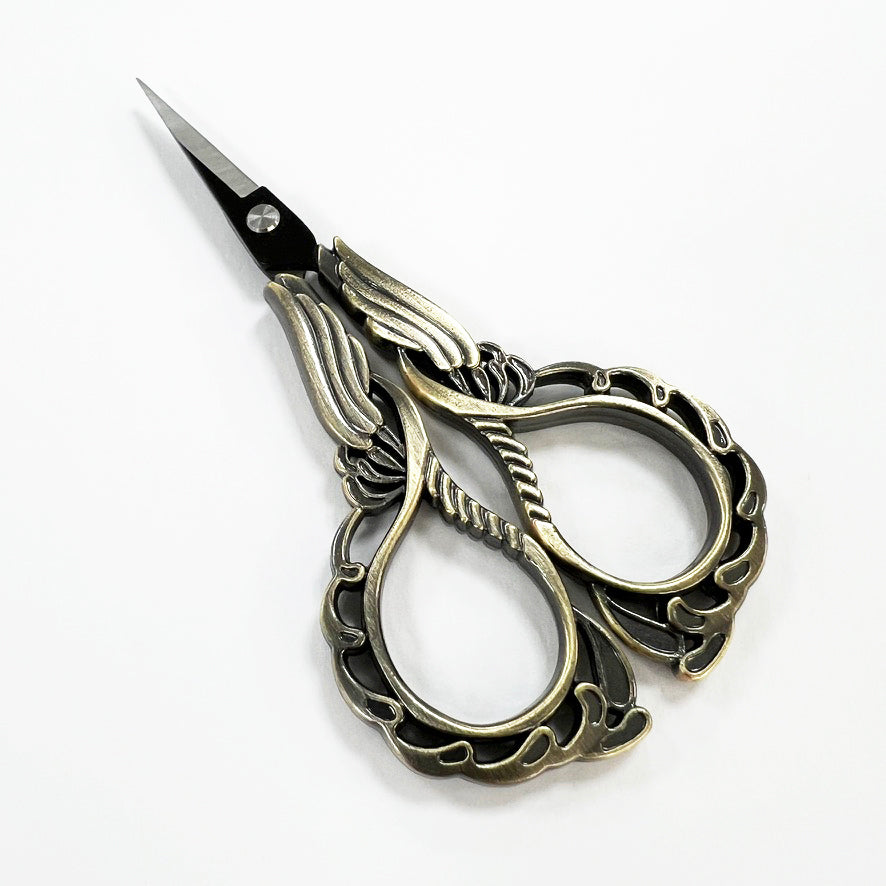 Angel Wing Antique Gold Coloured Scissors | Needlework Embroidery Quilting Craft - SweetpeaStore